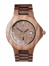 Waidzeit GA01 Premium Gams Uhr Herrenuhr Holz Holz Analog Datum Braun - 1
