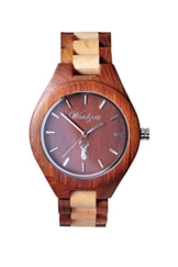Waidzeit Unisex-Uhr Holz Platzhirsch AUERHAHN Armbanduhr AU02 - 1