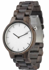 LAiMER Damen-Armbanduhr MARMO Mod. 0069 aus Sandelholz - Analoge Quarzuhr mit weißem Marmor-Zifferblatt aus Südtirol und Holzarmband - 1